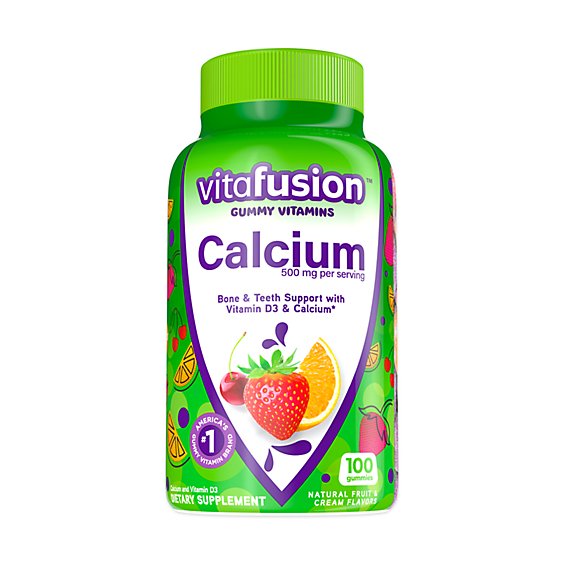 VitaFusion Fruit And Cream Flavored Chewable Calcium Calcium Gummy Vitamins - 100 Count