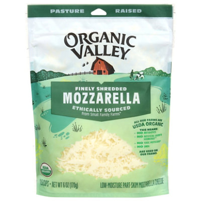 Organic Valley Cheese Organic Finely Shredded Mozzarella Low Moisture Part Skim - 6 Oz - Image 2