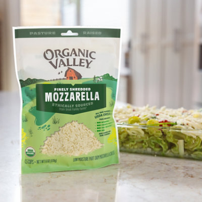 Organic Valley Cheese Organic Finely Shredded Mozzarella Low Moisture Part Skim - 6 Oz - Image 3