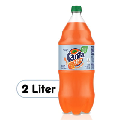 Fanta Zero Soda Pop Orange Flavored - 2 Liter - Image 1