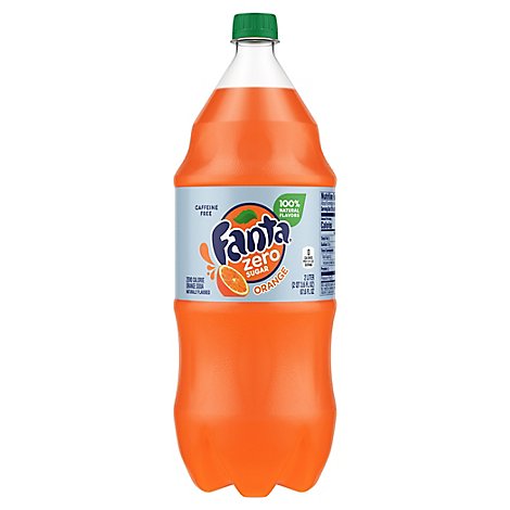 Fanta Zero Soda Pop Orange Flavored - 2 Liter
