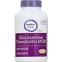 Signature Care Glucosamine Chondroitin MSM Dietary Supplement Caplet - 120 Count - Image 2
