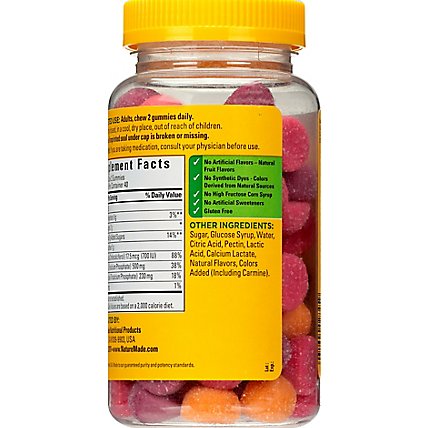 Nature Made Adult Gummies Calcium Cherry Orange & Strawberry - 80 Count - Image 5