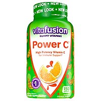 Vitafusion Dietary Supplement Gummy Power C Vitamins for Adults Absolutely Orange - 150 Count - Image 3
