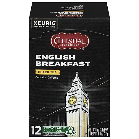 Celestial Seasonings Black Tea K-Cup Packs English Breakfast - 12 Count