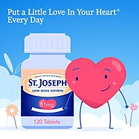 St. Joseph Aspirin Tablets Low Dose 81 mg Enteric Coated - 120 Count - Image 2