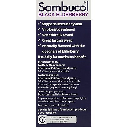 Sambucol Original Formula Black Elderberry - 4 Fl. Oz. - Image 5