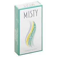 Misty Cigarettes Menthol Green 100s Box FSC - Pack - Image 1