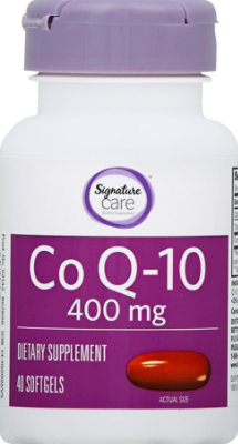 Signature Care Co Q10 400mg Dietary Supplement Softgels - 40 Count - Image 2