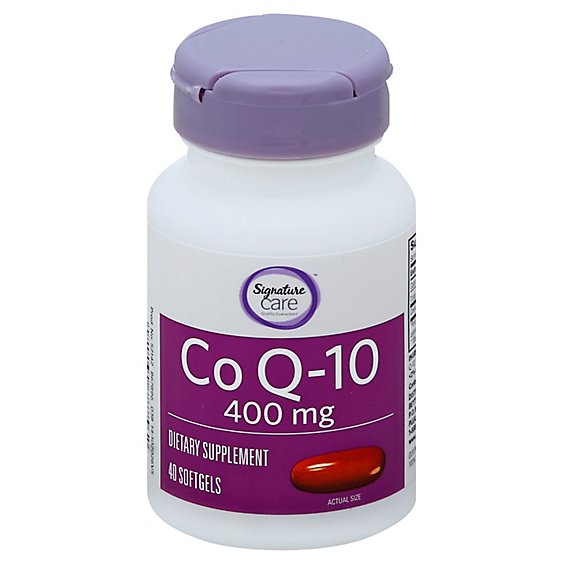 Signature Care Co Q10 400mg Dietary Supplement Softgels - 40 Count