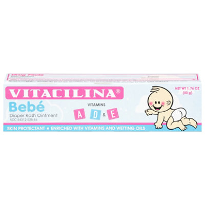 Vitacilina Bebe Skin Protectant Diaper Rash Ointment - 1.76 Oz - Image 2
