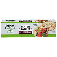 Open Nature Crackers Water Cracked Black Pepper - 4.4 Oz