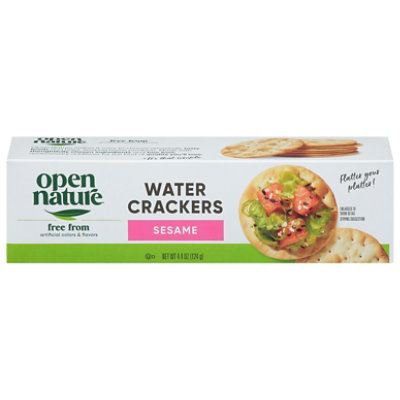 Open Nature Crackers Water Sesame - 4.4 Oz - Image 2