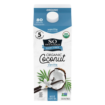 So Delicious Organic Coconut Milk Vanilla Dairy Free - 64 Fl. Oz.