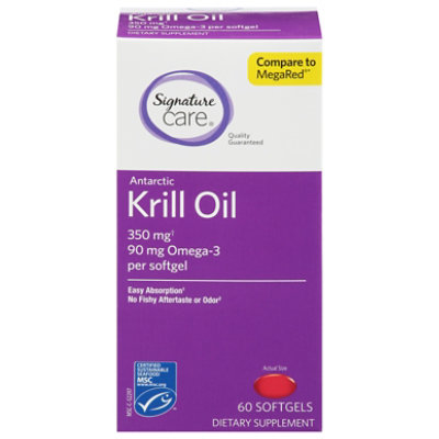 Signature Select/Care Krill Oil 350mg Dietary Supplement Softgel - 60 Count - Image 3