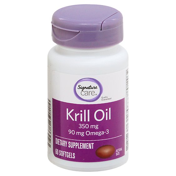 Signature Select/Care Krill Oil 350mg Dietary Supplement Softgel - 60 Count