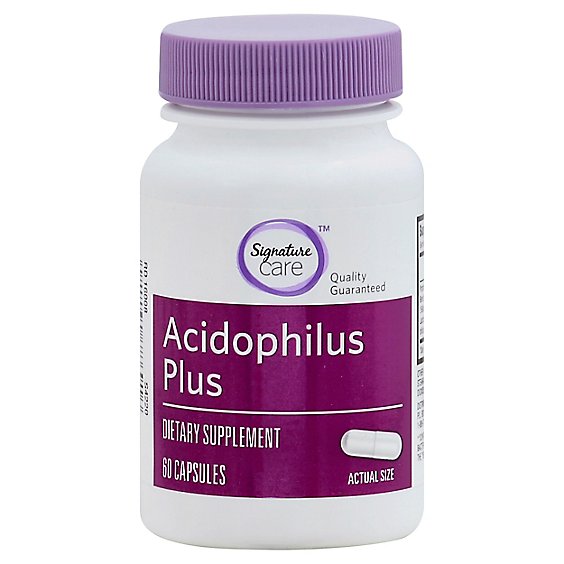 Signature Care Acidophilus Plus Dietary Supplement Tablet - 60 Count