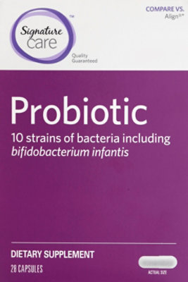Signature Care Probiotic 10 Strains Of Bacteria Dietary Supplement Capsule - 28 Count - Image 2