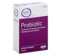 Signature Care Probiotic 10 Strains Of Bacteria Dietary Supplement Capsule - 28 Count