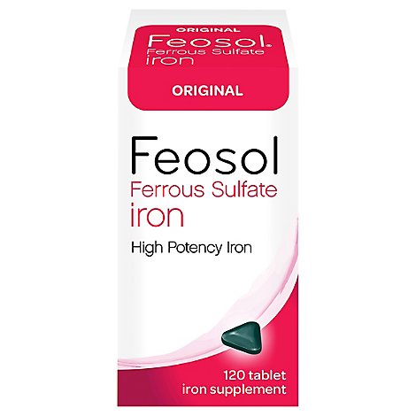 Feosol Original Ferrous Sulfate Iron Tablets - 120 Count