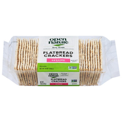 Open Nature Crackers Flatbread Sesame - 10 Oz - Image 3