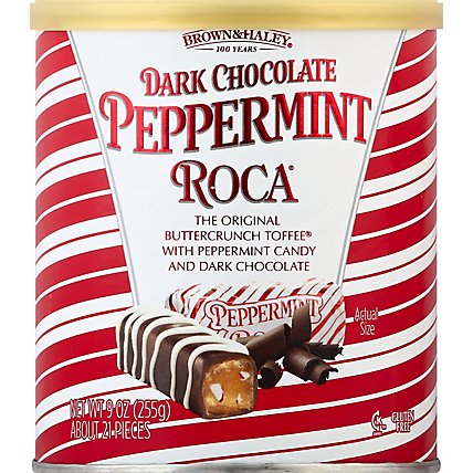 ROCA Toffee Buttercrunch With Peppermint Candy And Dark Chocolate Can - 9 Oz - Image 2