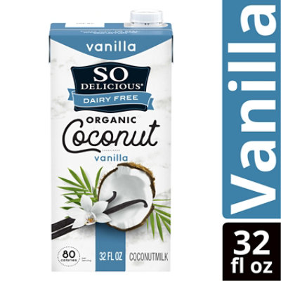 So Delicious Vanilla Dairy Free Organic Shelf Stable Coconut Milk Quart - 32 Fl. Oz.
