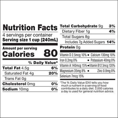 So Delicious Dairy Free Coconut Milk Organic Vanilla - 32 Fl. Oz. - Image 3
