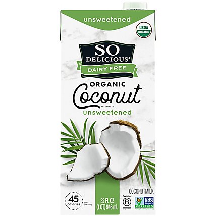 So Delicious Dairy Free Coconut Milk Organic Unsweetened - 32 Fl. Oz. - Image 2