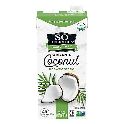 So Delicious Dairy Free Coconut Milk Organic Unsweetened - 32 Fl. Oz. - Image 1