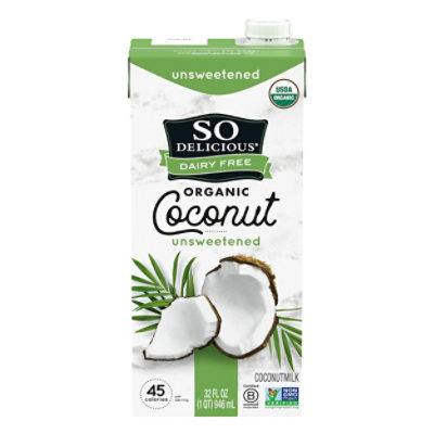 So Delicious Dairy Free Coconut Milk Organic Unsweetened - 32 Fl. Oz.