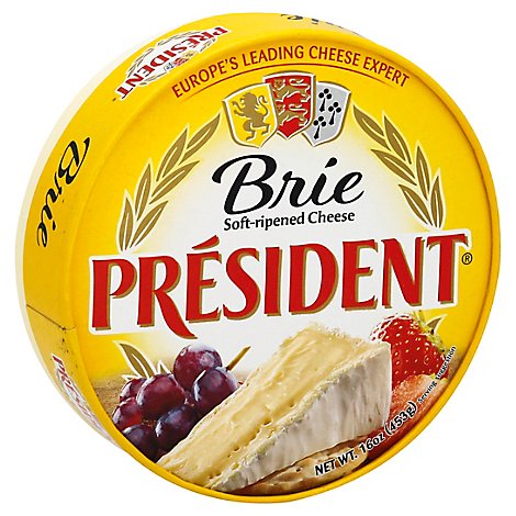President Cheese Brie Soft Ripened - 16 Oz
