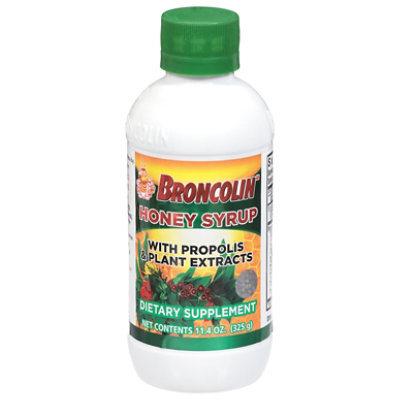 Broncolin With Propolis Honey Syrup With Natural Plant Extracts & Dietary - 11.4 Oz - Image 2