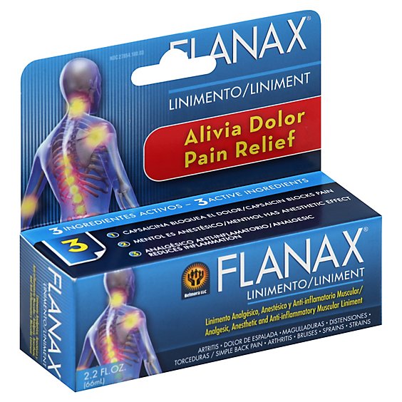 Flanax Linimento Alivia Dolor Pain Relief - 2.2 Oz