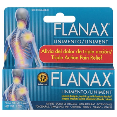 Flanax Linimento Alivia Dolor Pain Relief - 2.2 Oz