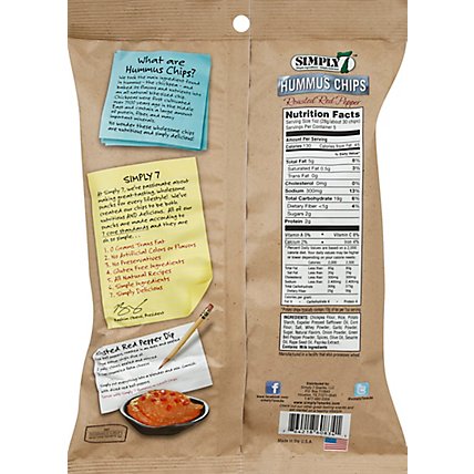 Simply 7 Hummus Chips Roasted Red Pepper - 5 Oz - Image 3