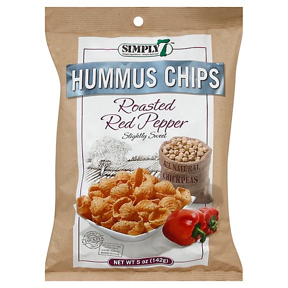 Simply 7 Hummus Chips Roasted Red Pepper - 5 Oz