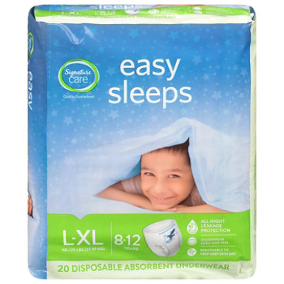 Signature Select/Care Easy Sleep Boy Disposable Overnight Underwear Large To Extra Large - 20 Count - Image 4