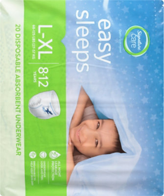 Signature Select/Care Easy Sleep Boy Disposable Overnight Underwear Large To Extra Large - 20 Count - Image 5