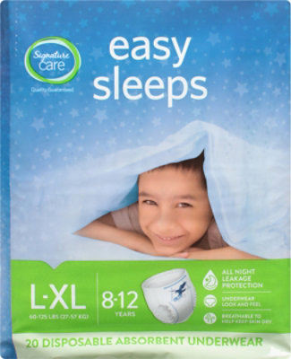 Signature Select/Care Easy Sleep Boy Disposable Overnight Underwear Large To Extra Large - 20 Count - Image 2