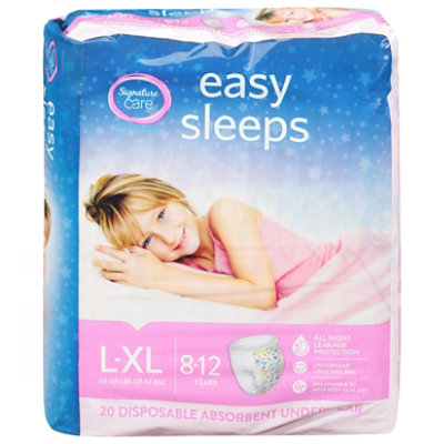 Signature Select/Care Easy Sleep Girl Disposable Overnight Underwear Large To Extra Large - 20 Count - Image 4