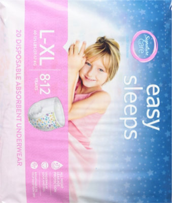 Signature Select/Care Easy Sleep Girl Disposable Overnight Underwear Large To Extra Large - 20 Count - Image 5