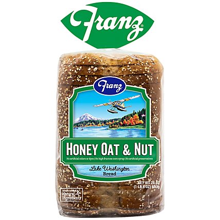 Franz Sandwhich Bread Lake Washington Honey Oat & Nut - 24 Oz - Image 2