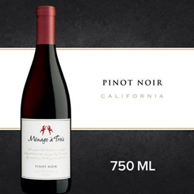 Menage a Trois Pinot Noir Wine Bottle - 750 Ml - Image 1