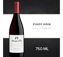 Menage a Trois Pinot Noir Red Wine Bottle - 750 Ml