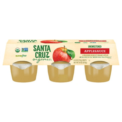 Santa Cruz Organic Apple Sauce Cups - 6-4 Oz - Image 1