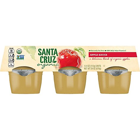 Santa Cruz Organic Apple Sauce - 6-4 Oz