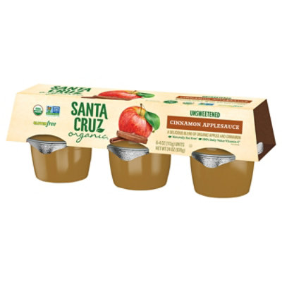Santa Cruz Organic Apple Sauce Cinnamon - 6-4 Oz - Tom Thumb
