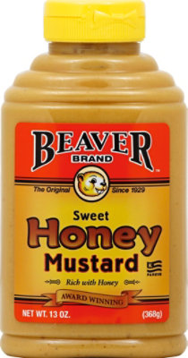 Beaver Brand Mustard Honey Sweet - 13 Oz