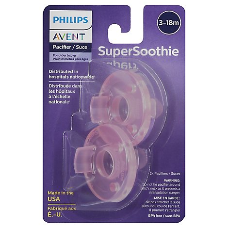 Avent Pacifier Soothie 3 Month Plus - 2 Count